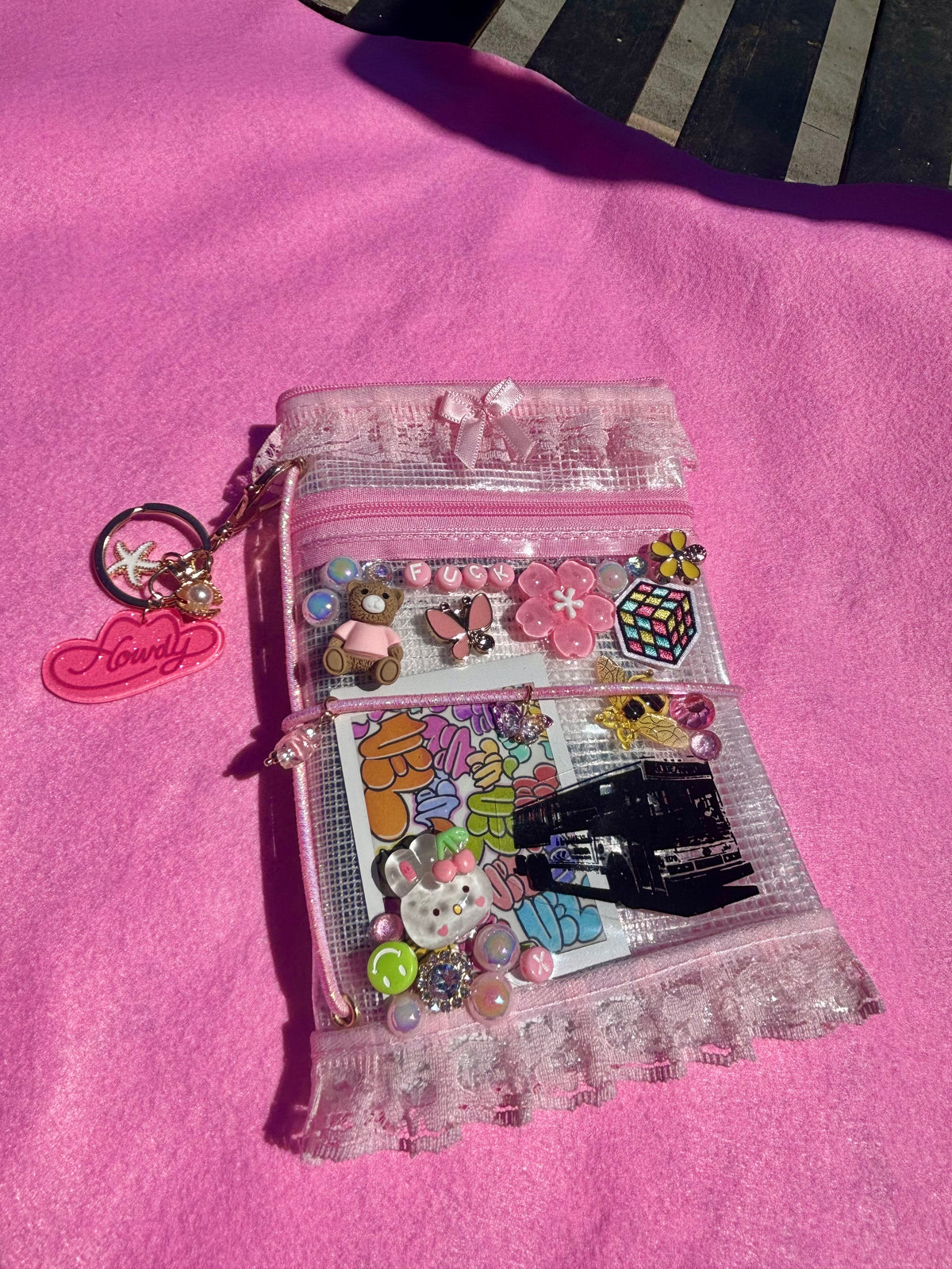 Pink Lace Custom Pouch Journal