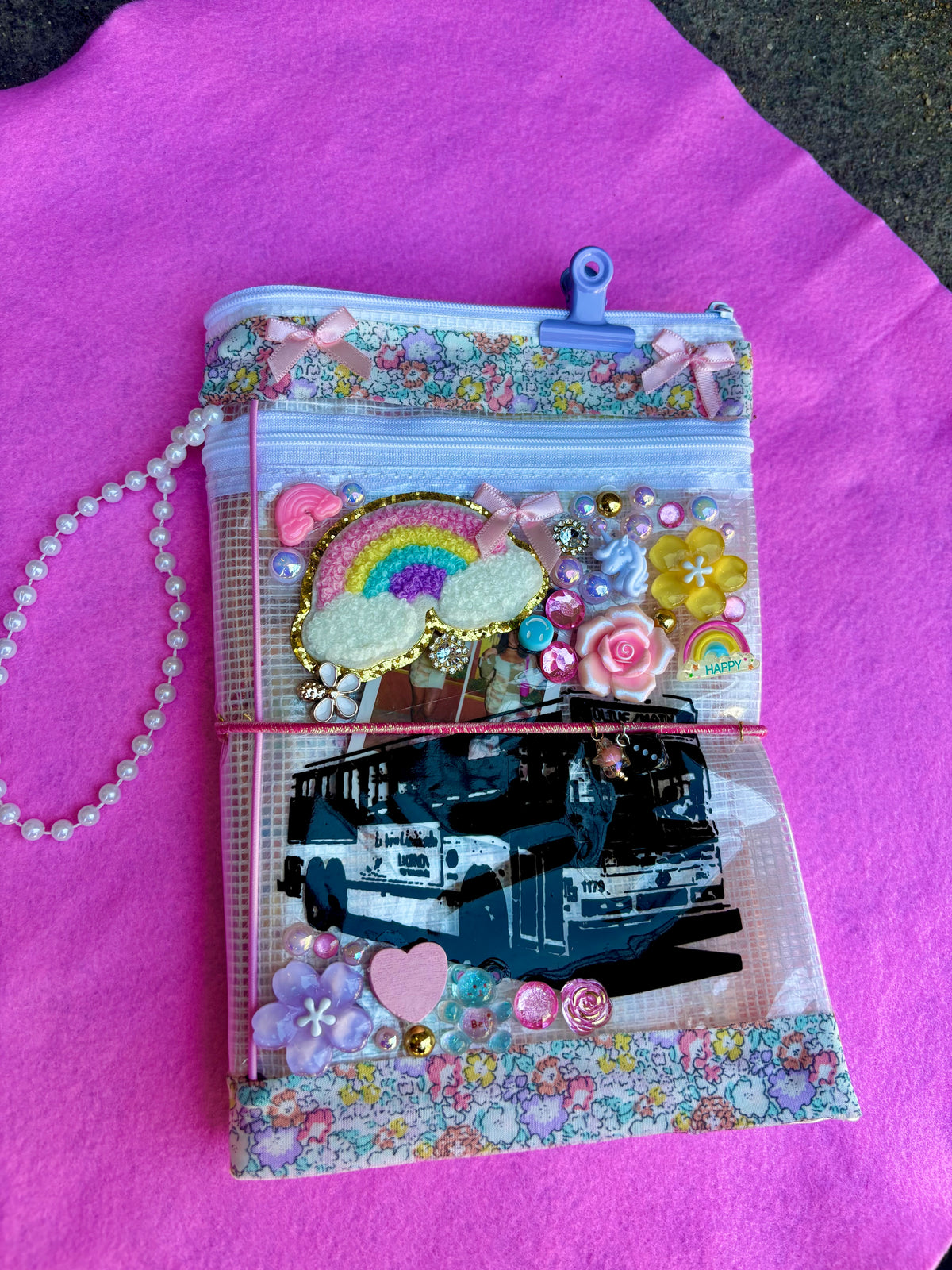 Pretty Pearls Pouch Journal