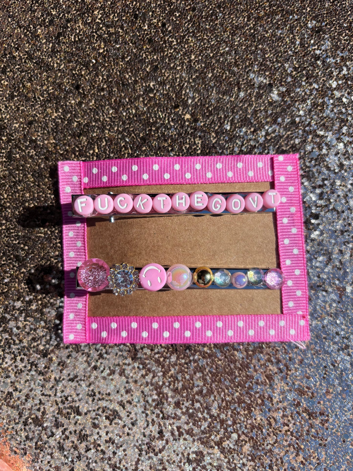 “Fuck The Gov’t” Metal Hair Clips