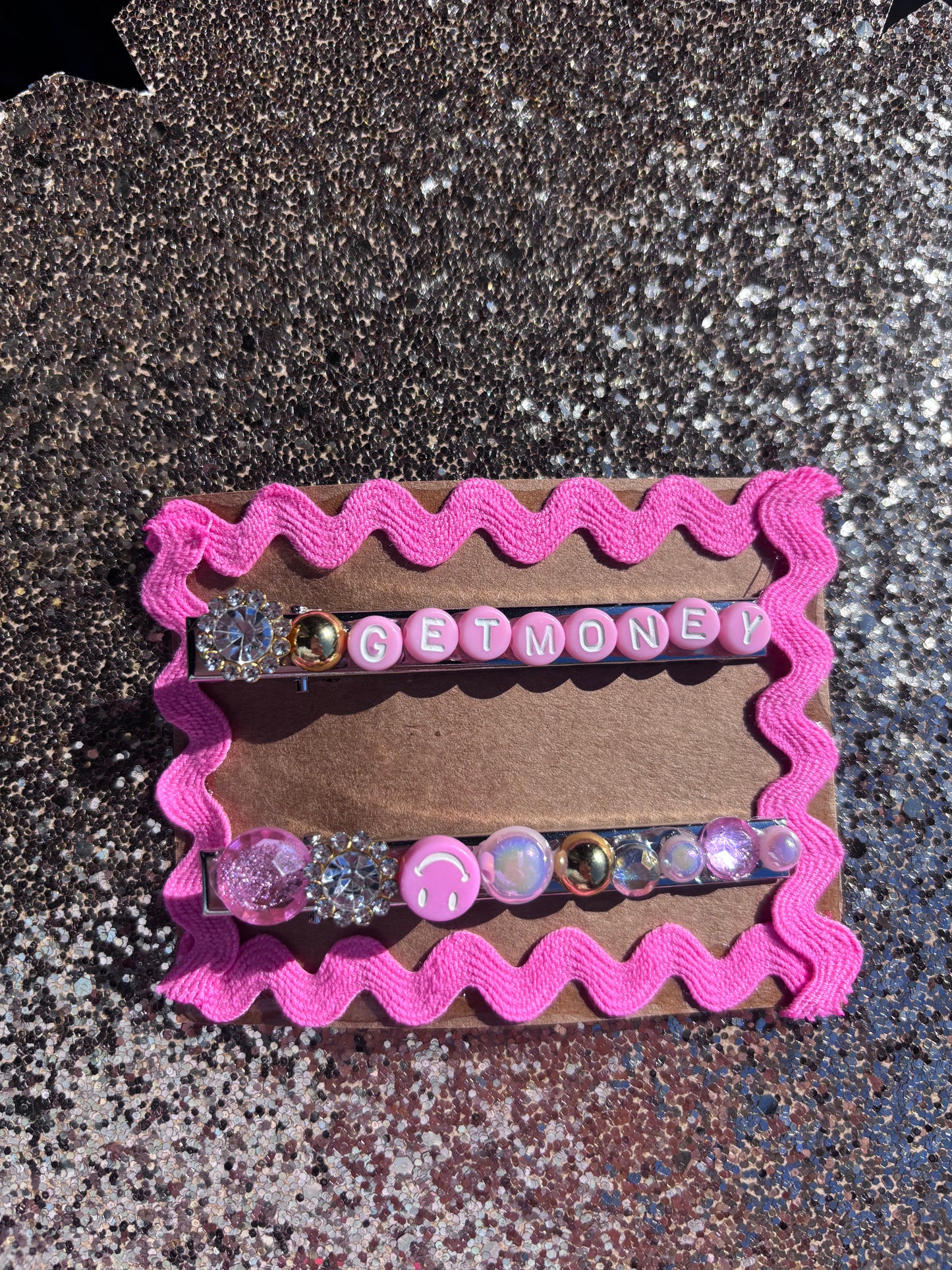 “Get Money” Metal Hair Clips